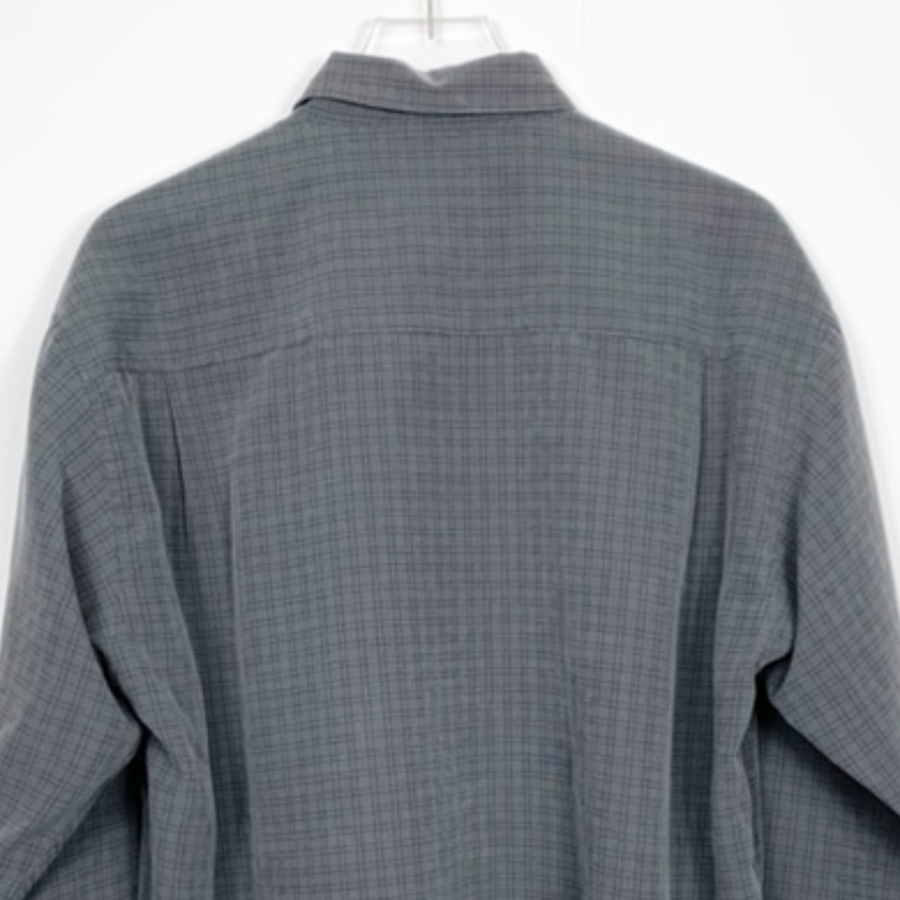 Bugatchi Gray/Black Checked Button Down Shirt - image 5